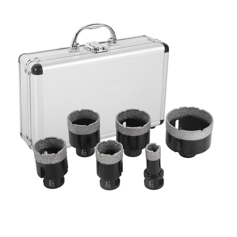 LFGUD Diamond Hole Saw Kit, 6-Piece Diamond Core Drill Bits