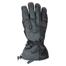 Mountain Warehouse Mountain Mens Ski Gloves - Padded, Wrist Strap, Warm - Holiday Essential in Snow Black L