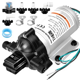 2088-594-154 Industrial Diaphragm Water Pump,45PSI/3.1Bar 3.3GPM/11.4LPM 115V 198GPH Industrial Pump,1/2in Portable Electric Utility Industrial Pump for Beverage and Water Applications