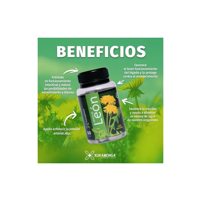 Diente De León, Estreñimiento, Hígado Saludable - 60 Cápsula