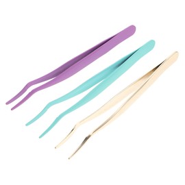 FRCOLOR 3pcs Eyelash Extension Tweezers Set Lash Applicator Tools for False Lashes