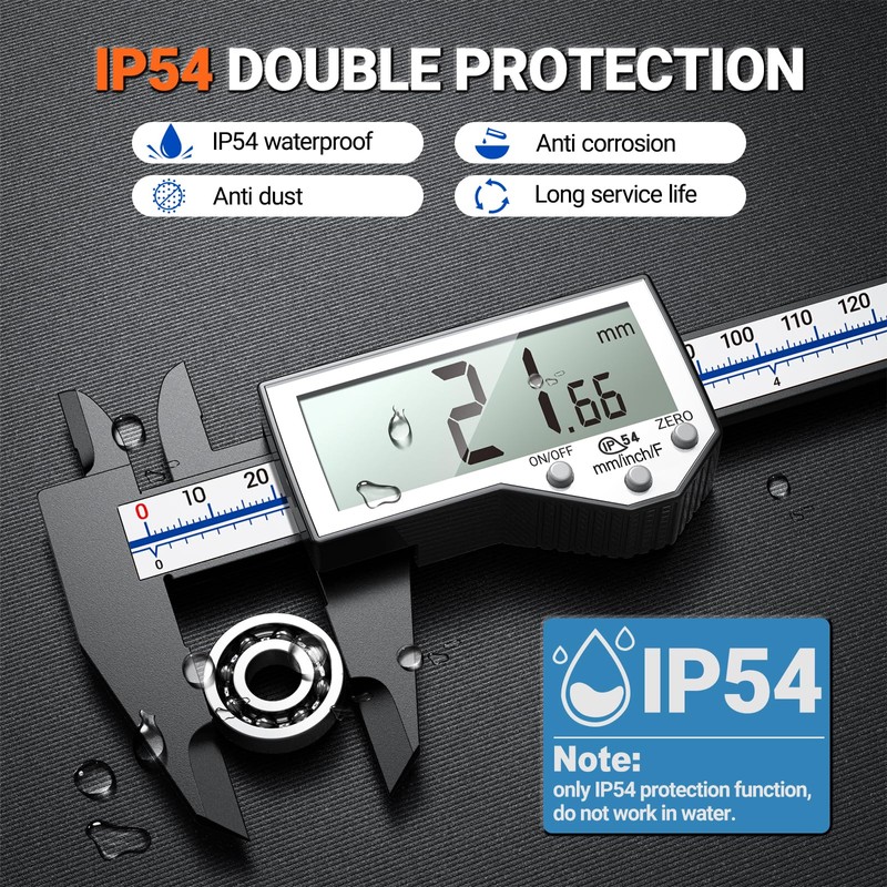 Preciva 6 Inch Digital Caliper, High Precision Measuring Tool with