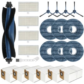 22 Piece Accessory Set for Eufy Omni C20 with 6 Wipes + 6 Bags + 4 Filters + 4 Side Brushes + 1 Main Brush + 1 Small Cleaning Brush Replacement Part Set for Eufy Omni C20