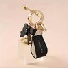 BLOOM SPIRITS Women's Ribbon Glitter Key Ring Cute Korean Cute