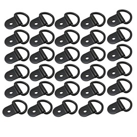 Naisfei 30 Pcs Small Steel D-Ring Tie Downs, D-Rings Anchor Lashing Ring Tie Down Ring for Mounting in Trailers Trucks RV Campers Vans ATV SUV Boats Motorcycles Floor Mount,etc