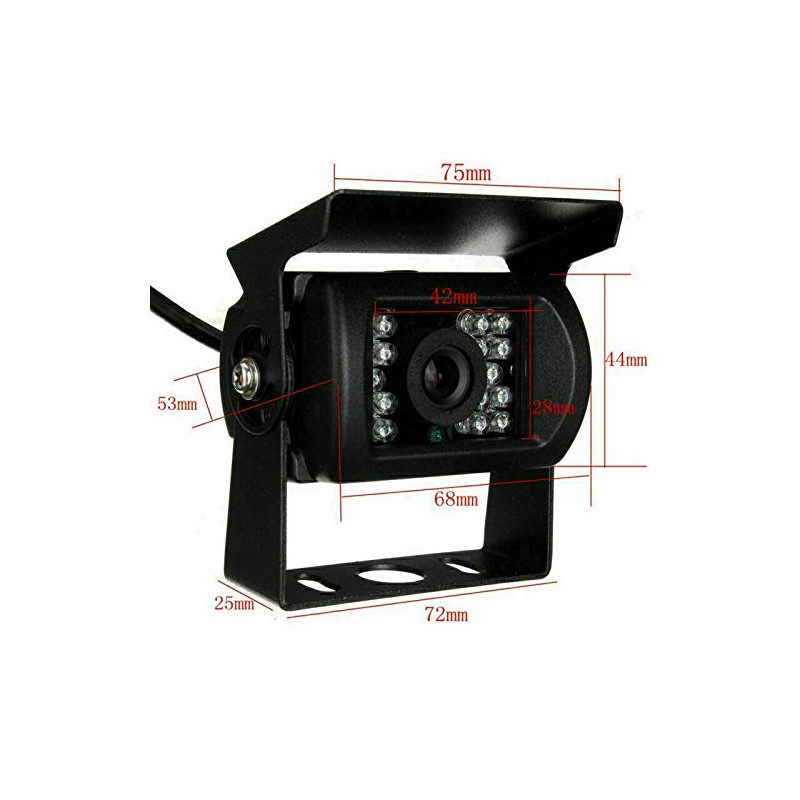 Riloer 4 Pin CCD Reversing Backup Camera, with 10m Cable