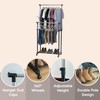 IRIS USA Clothes Rack, Portable Double-Rod Height Adjustable with Lockable