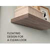 TREATLIFE HOME Stylish Walnut Floating Shelves - Set of 2,