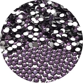 NCB NCB 3000pcs Flatback Round Glass Nail Art Rhinestones Crystal for DIY Making Accessories Shoes, Clothes, Face Art, Bags, Manicure (Tanzanite, SS5 3000pcs)