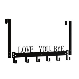 CNHONG Over The Door Hooks - Detachable Towel Holder for Bathroom, Bedroom, Kitchen & Pool with Screws- Black Metal Wall Mount