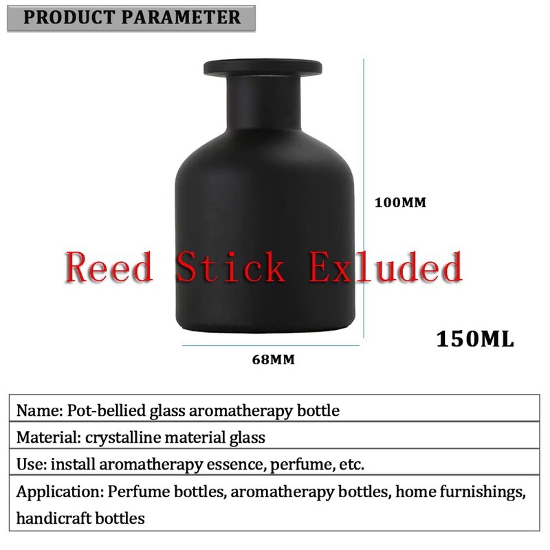 1PCS 150ml/5oz Empty Glass Diffuser Bottle Aromatherapy Jar Pot Mini