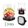 New Stainless Steel Fruit Slicer Cup, Multifunctional Speed Fruit Cutter