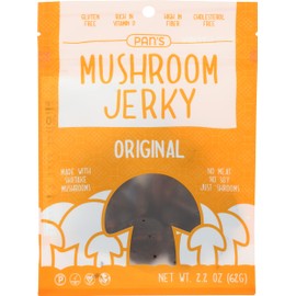 Pan's Mushroom Original Flavor Dried Mushrooms Shitake Jerky, Gluten Free, Soy Free, 2.2 Ounce (Pack of 6)