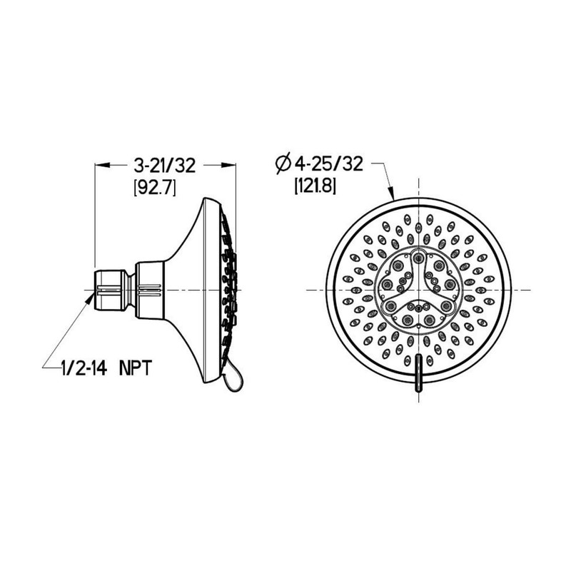 Pfister 973-310 Modern 1.75 GPM Multi Function Shower Head -
