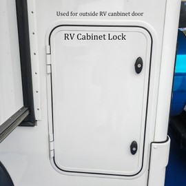 MTSmart Motorhome Locks, T-Handle Lock Kit with Keys, T-Handle Garage Door Lock for Motorhome, Trailer, Caravan, RV Boats, Toolbox Lock, Black, 1 Piece (G04)