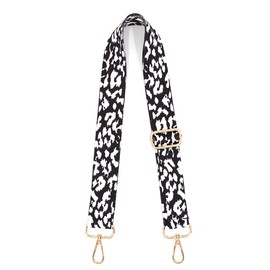 TANOSII Wide Purse Strap Adjustable Replacement Shoulder Crossbody Strap Handbag Strap Black White