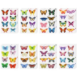 128pcs Butterfly Wall Decals, Watercolor Decorative Butterfly Stickers Removable Butterfly Wall Decor Butterfly Envelope Stickers for Crafts Home Decoration