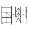 FREGREE 50" H 4 Tier Foldable Storage Shelf with Wheels,
