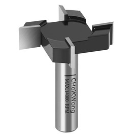 CNC Spoilboard Surfacing Router Bit, 1/2 Inch Shank Slab Flattening Router Bit Carbide Tipped Surface Planing Bottom Cleaning Cutter 2 inch Diameter Planer Bit Woodworking Router Tool by CHoiKWong