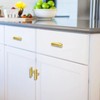 Cjueiom 6 Pack Gold Cupboard Knobs - 50mm Length T