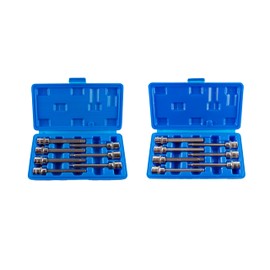 VCT 14pc 3/8" Drive Extra Long Hex Bit Socket Set SAE Standard/MM Metric Professional Grade S2 Steel