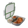 Large To-Go 3-Compartment Food Container, 9.4" X 9.4" X 2.5",