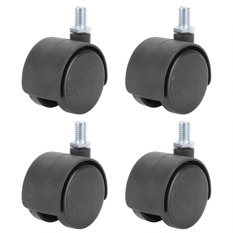 Walfront 4Pcs 1.5in Stem Casters Replacement 360 Degree Rotatable Universal