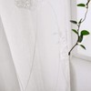 MIULEE Curtains with Floral Embroidery, White Curtains for Living Room,