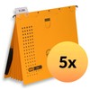 Elba Mehrfach-Hängehefter chic, für A4, aus Karton, gelb, 5 Stück