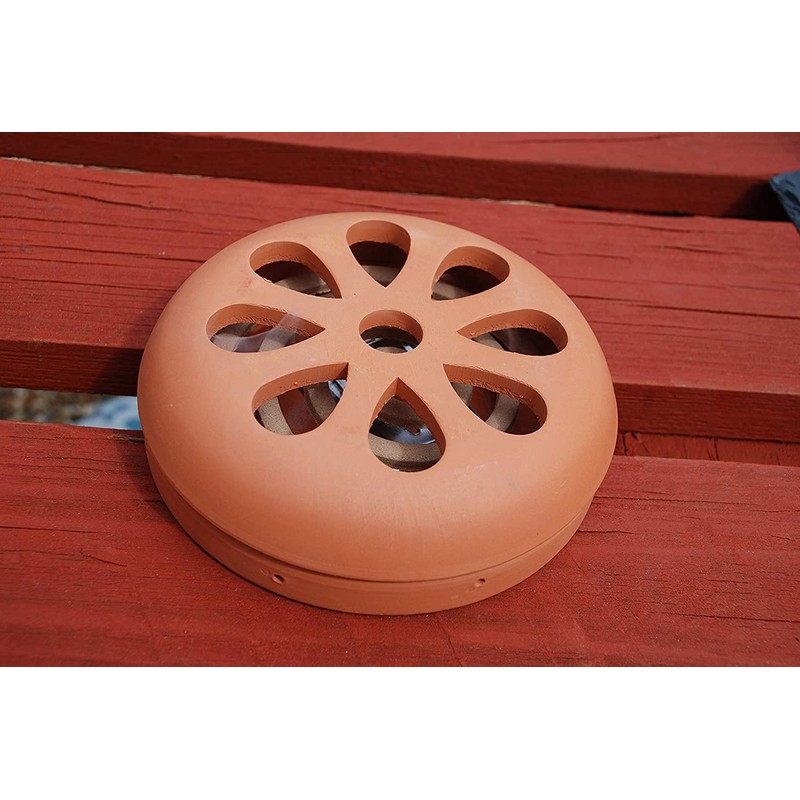 Highlight Citronella Terracotta Burner with 3 Incense Coils (Discreet and