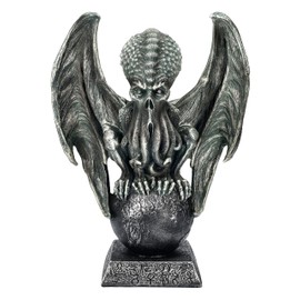 Pacific Giftware Cthulhu Figure on Globe - Demon Statue Devil Fantasy Octopus Octopus