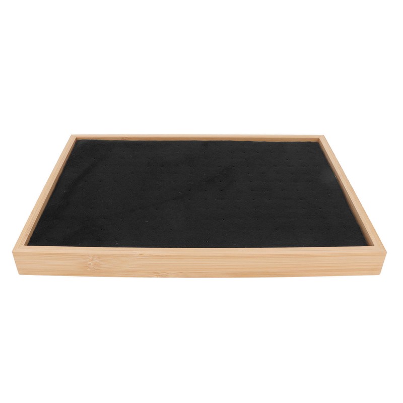 Ear Stud Tray Flannel Wood 216 Holes Lightweight Elegant Luxury
