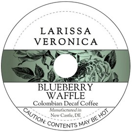 Blueberry Waffle Colombian Decaf Coffee (Single Serve K-Cup Pods) (Gourmet, Naturally Flavored, Whole Coffee Beans) (12 pods, ZIN: 577980) - 3 Pack