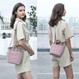 Lizihaowu nylon crossbody bags for women，Waterproof Lightweight Multi Slot Shoulder Purse small handbags (Khaki)