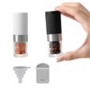 vzaahu Mini Salt and Pepper Grinder Set Black and White