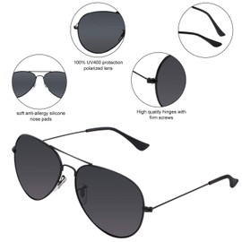Bio-th Sunglasses for Women Men Polarized Aviator UV Protection Metal Mirror Frame