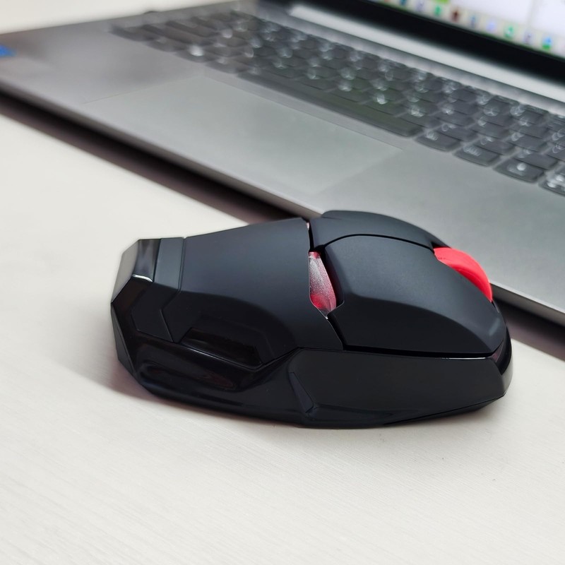 WUQIDA Cool Wireless Mouse with Unique Futuristic Armor Design, a