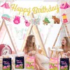 16pcs Pink Camping Paper Gift Bags Camping Girl Camping Birthday