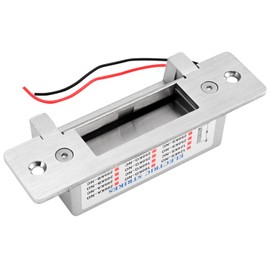 Electric Door Strike Lock ANSI Standard Heavy Duty Fail-Secure/Fail-Safe Adjustable 12V DC for Door Access Control System Cylindrical Locksets Silver