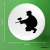 Huuraa Ansteckbutton Paintball Silhouette Geschenk Größe 59mm Paintball Accessoire