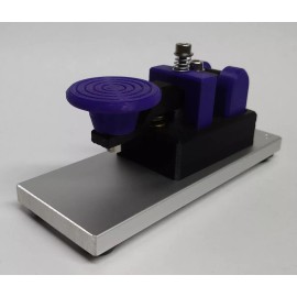 cwmorse.us Purple Morse Code Straight Key With Aluminum Base MADE IN USA