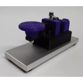 cwmorse.us Purple Morse Code Straight Key With Aluminum Base MADE IN USA