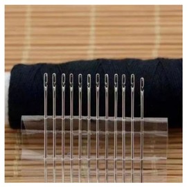 Wanfoou 30 Pcs Sewing Needles, Hand Sewing Needles Embroidery Needles Stitching Pins 6 Different Sizes Sewing Needle with a Wooden Needle Storage Case for DIY Hand Sewing Mending Embroidery