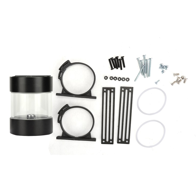 Black Computer Water Tank Built In Defoamer Cooling Reservoir G1/4