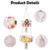 Jilskl Fruit Hanging Basket, Vegetable Basket, 2 Tier Hanging Fruit