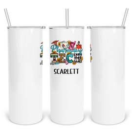 Skinny 20oz Gift for Pharmacist, Color Sublimated Cup for Pharmacist, Gift With Lid and Straw for Office Staff Team, RX, CPhT, Vinyl, Appreciation Gift for Staff Team, Vacuum Insulated SS Mug