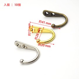 Hymyily 10 Pcs Zinc Alloy Wall Hanging Hooks Antique Hooks High Load Capacity Hardware Hanging Hooks Kitchen Wall Hanging Clothes Hanging (Bronze)