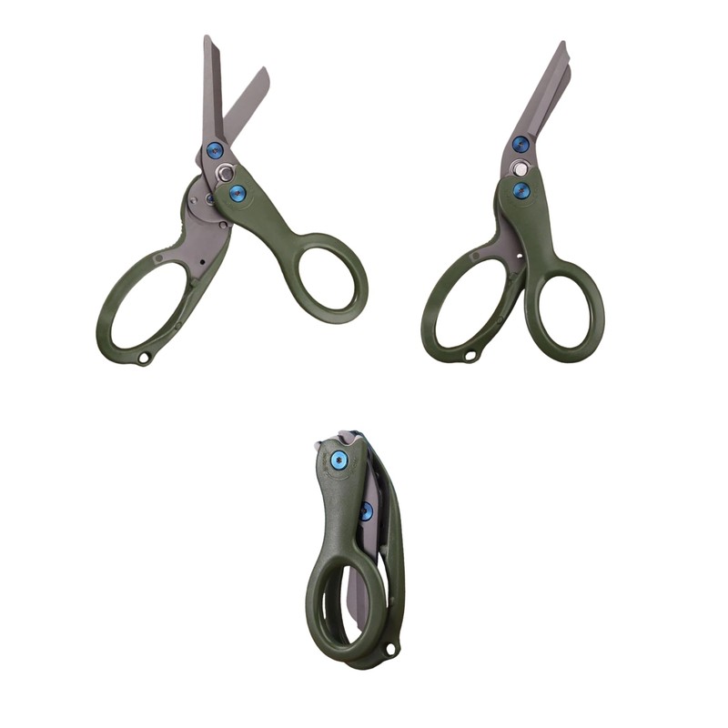 KERURU Y8-33 Folding Scissors, Portable, Compact, High Hardness, Stainless Steel,