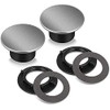 2 Pcs Kitchen Faucet Hole Cover Stainless Steel, Premium Sink Tap Hole Cover, Brushed Stainless Steel