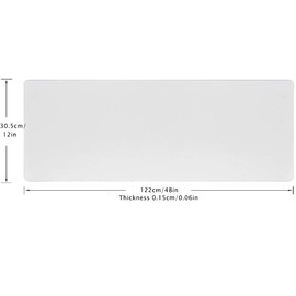 Halyuhn 2 Pack Clear Plastic Table Cover Protector 12’’x48’’, 1.5MMThick Clear Table Protector Pad for Furniture, Vinyl Clear Table Protector for Dining Room,Side Table,Coffee Table and Console Table